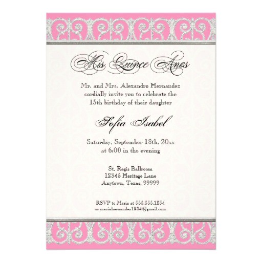 Quinceanera Invitations Wording Samples In English Quince Anos Invitations Verses In Spainsh