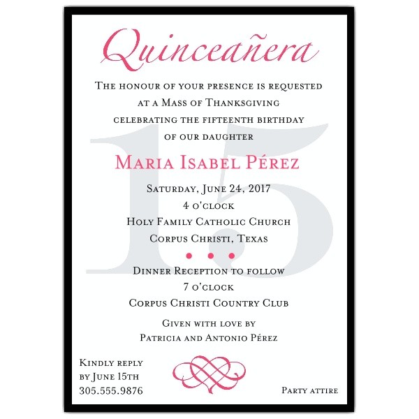 Quinceanera Invitations Wording Samples Sample Of Quinceanera Invitations Wording