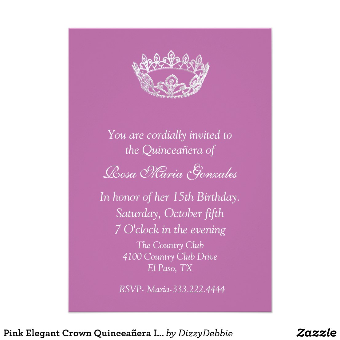 Quinceanera Poems for Invitations Pin Quinceanera Invitations Wording Samples English and