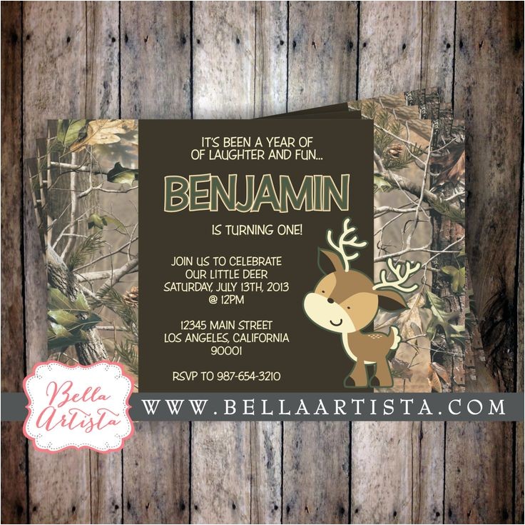 Realtree Camo Baby Shower Invitations Realtree Camouflage and Deer Baby Shower by