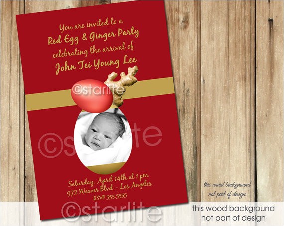 Red Egg and Ginger Party Invitation Wording Red Egg and Ginger Party Invitation Style 3 Photo by Starwedd