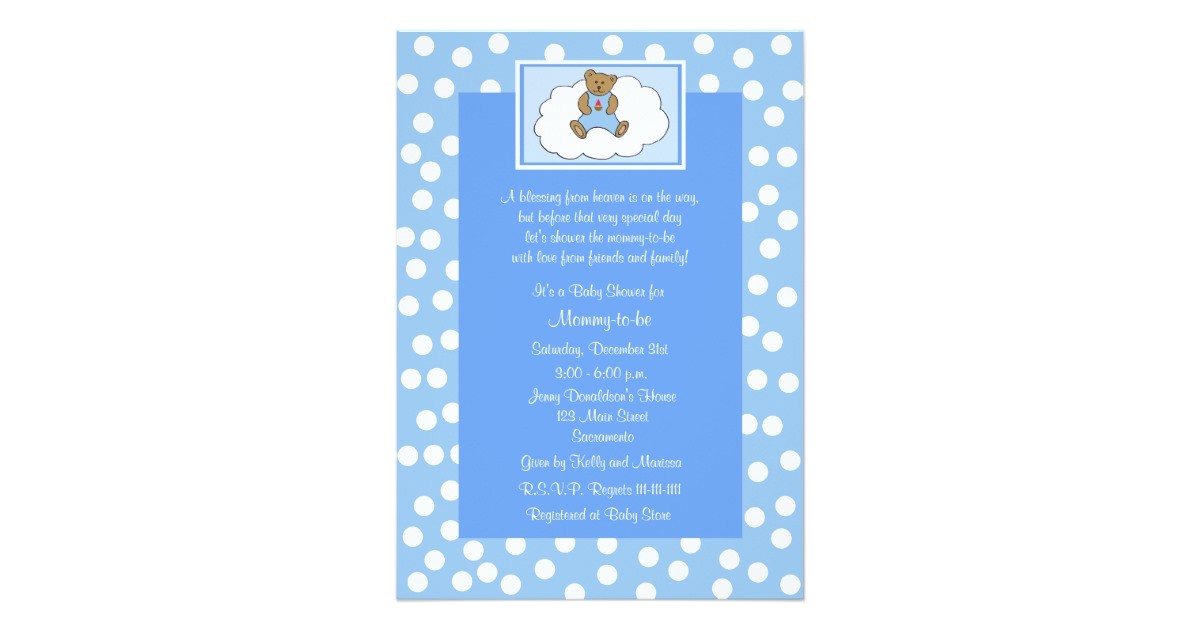 Religious Baby Shower Invitations Christian Religious Baby Shower Invitation Blue