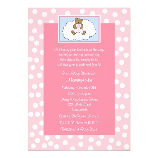 Religious Baby Shower Invitations Christian Religious Baby Shower Invitation Pink 5" X 7