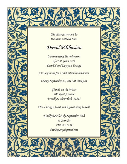 Retirement Party Invitation Examples Retirement Party Invitations Templates – Gangcraft