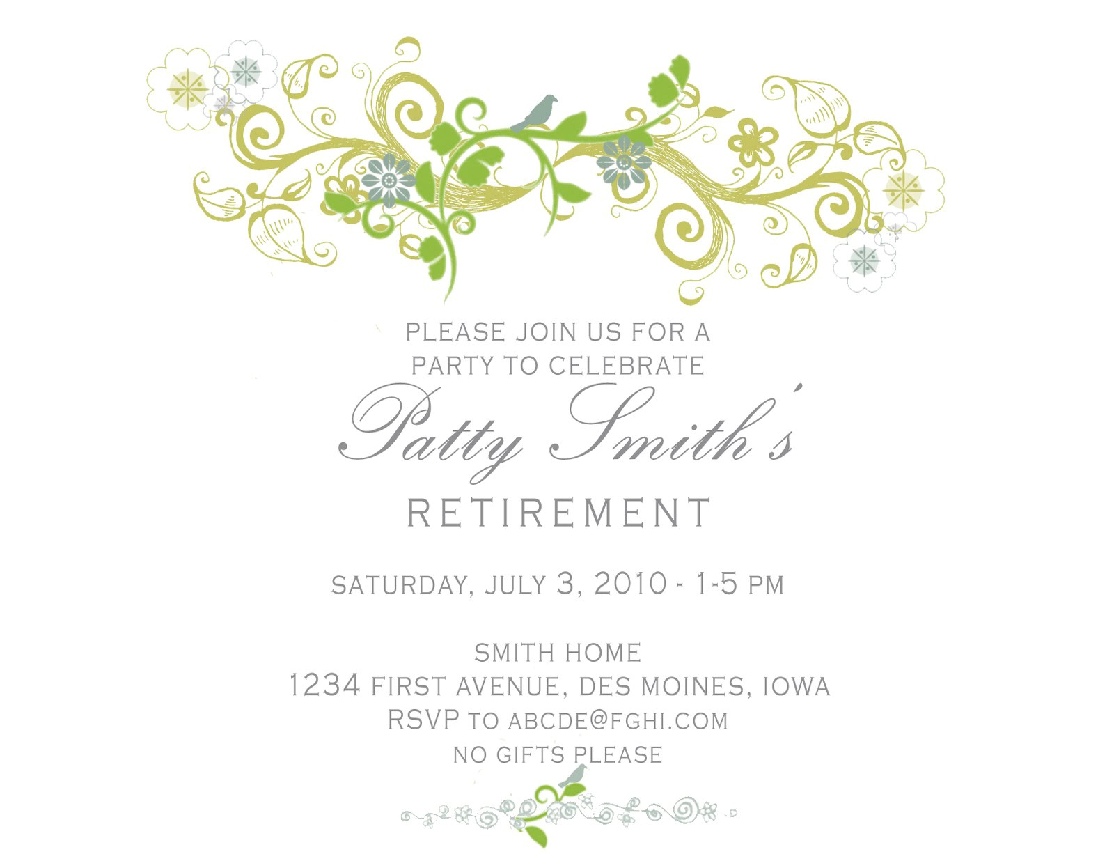 Retirement Party Invitation Template Free Retirement Invitation Card