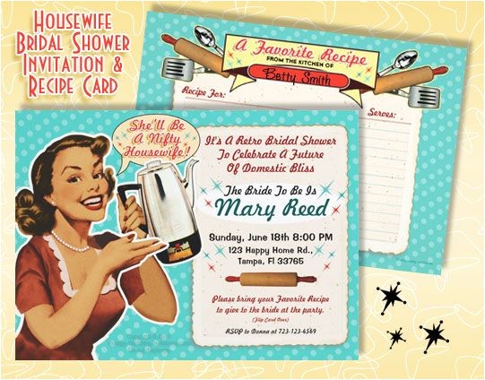Retro Housewife Bridal Shower Invitations 44 Best Retro Housewife Bridal Shower Images On Pinterest