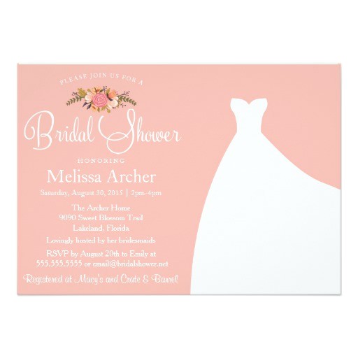 Rifle Paper Bridal Shower Invitations Bridal Shower Invitation Floral & Wedding Gown 5×7 Paper