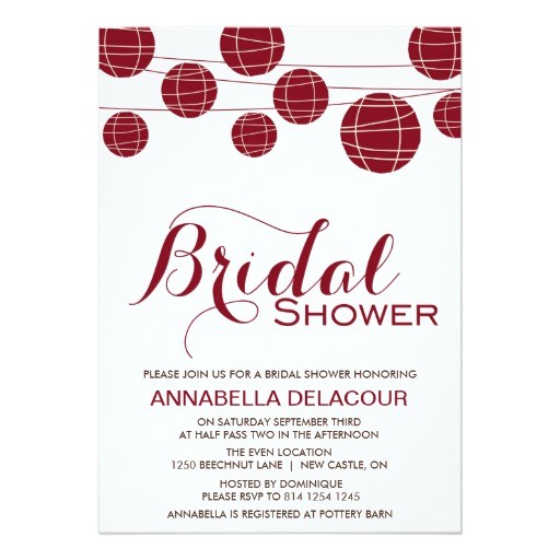 Rifle Paper Bridal Shower Invitations Red Chinese Paper Lantern Bridal Shower Invitation
