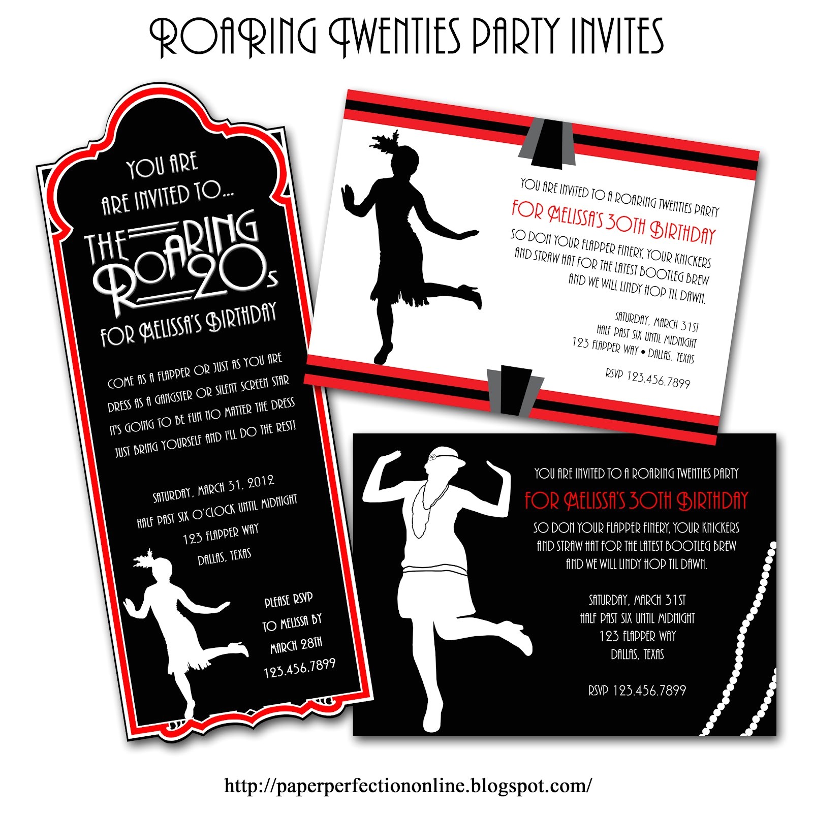 Roaring 20 S Party Invitations Paper Perfection Roaring Twenties 1920s Party