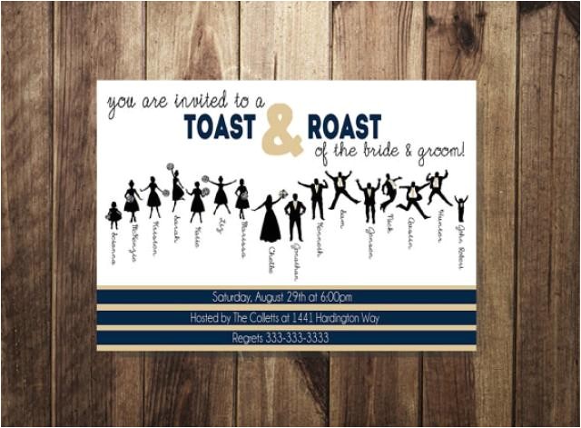 Roast and toast Birthday Invitation Engagement Party Invitation Bride and Groom Roast and