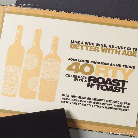 Roast Birthday Party Invitations 40th Birthday Invitation Roast toast by Suitepaper On