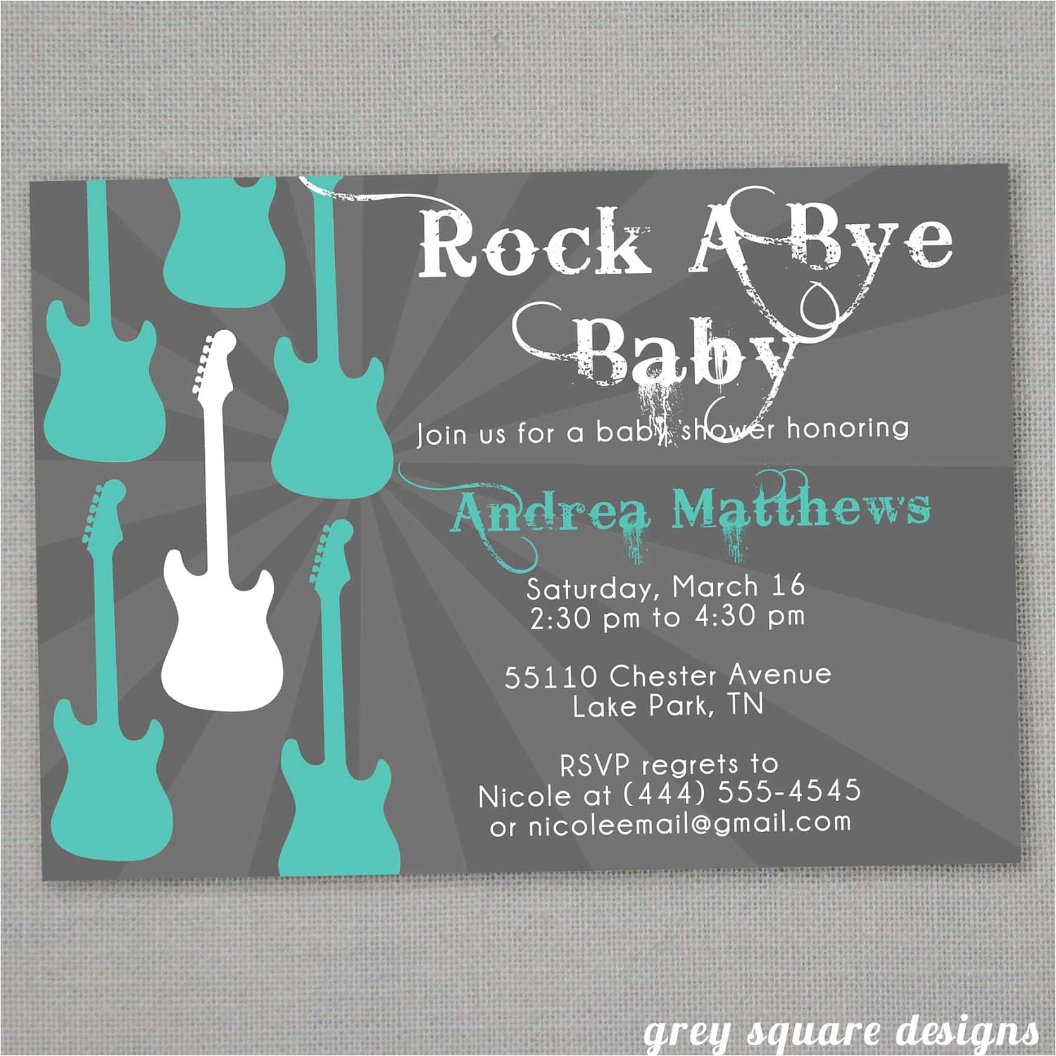 Rock A bye Baby Shower Invitations Rock A bye Baby Shower Invitation by Greysquare On Etsy