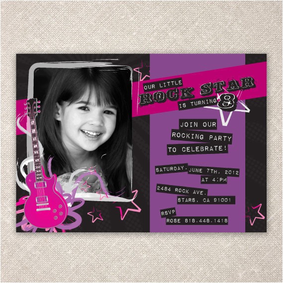 Rock Star Birthday Party Invitation Wording Rock Star Birthday Invite
