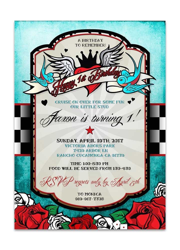 Rockabilly Birthday Invitations Rockabilly Birthday Invitation Checkered Odd Lot Paperie Rockabilly Birthday Invitations Rockabilly Birthday Invitation Checkered Odd Lot Paperie