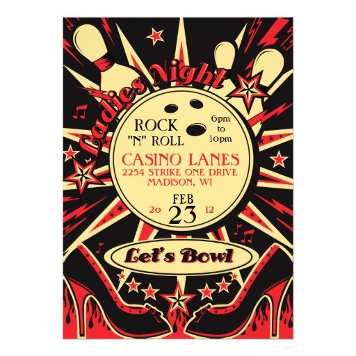 Rockabilly Birthday Invitations Rockabilly La S Party Bowling Invitation 13 Cm X 18 Cm Rockabilly Birthday Invitations Rockabilly La S Party Bowling Invitation 13 Cm X 18 Cm