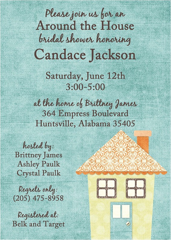 Room to Room Bridal Shower Invitations Around the House Shower Invitation by Sweet6designs On Etsy