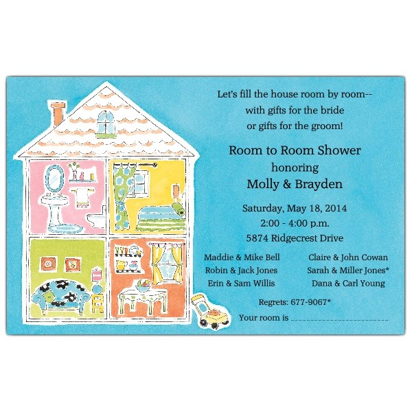 Room to Room Bridal Shower Invitations Your Room is Wedding Shower Invitations