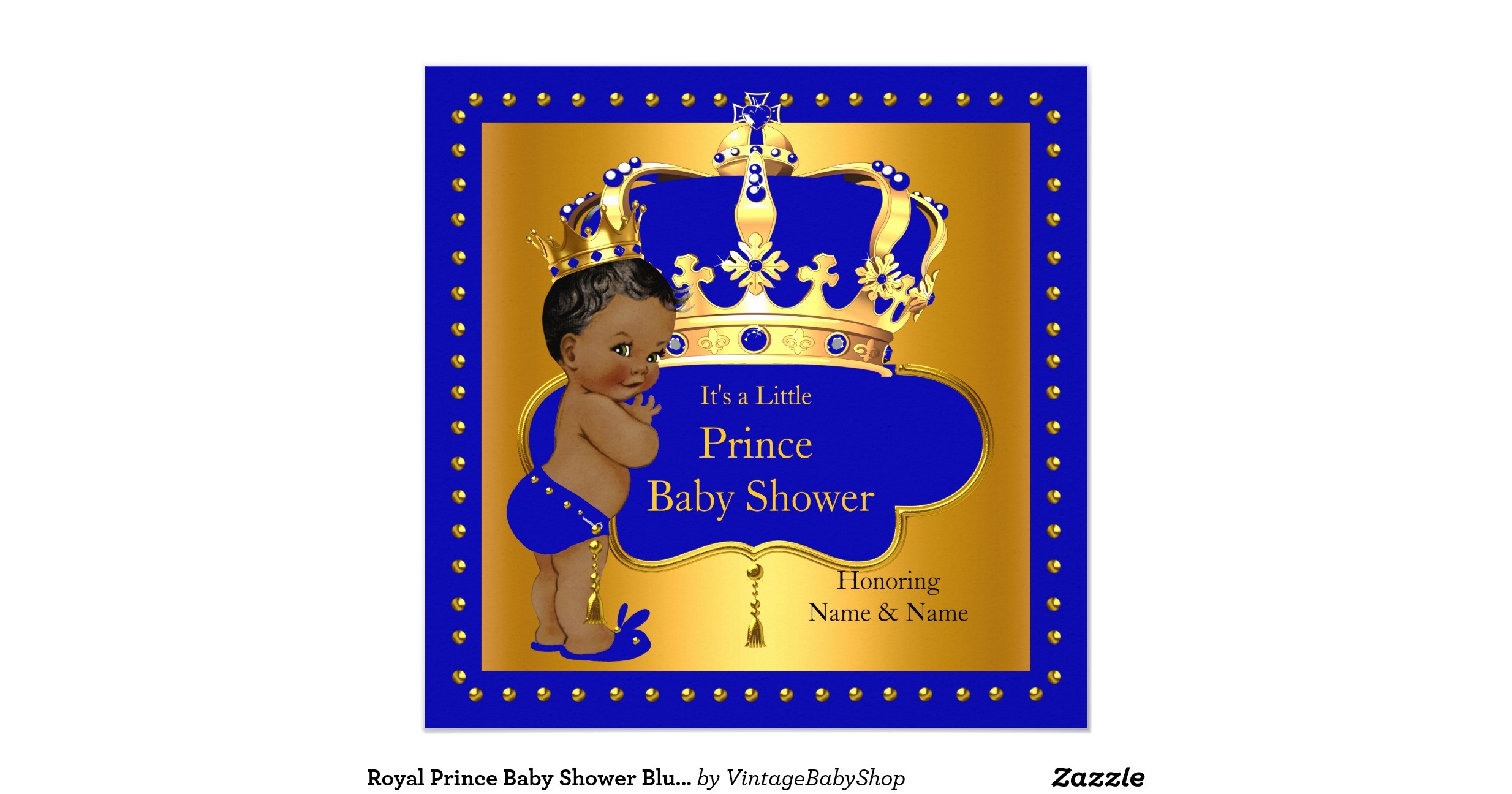 Royal Prince Baby Shower Invitations Royal Prince Baby Shower Blue Boy Crow...