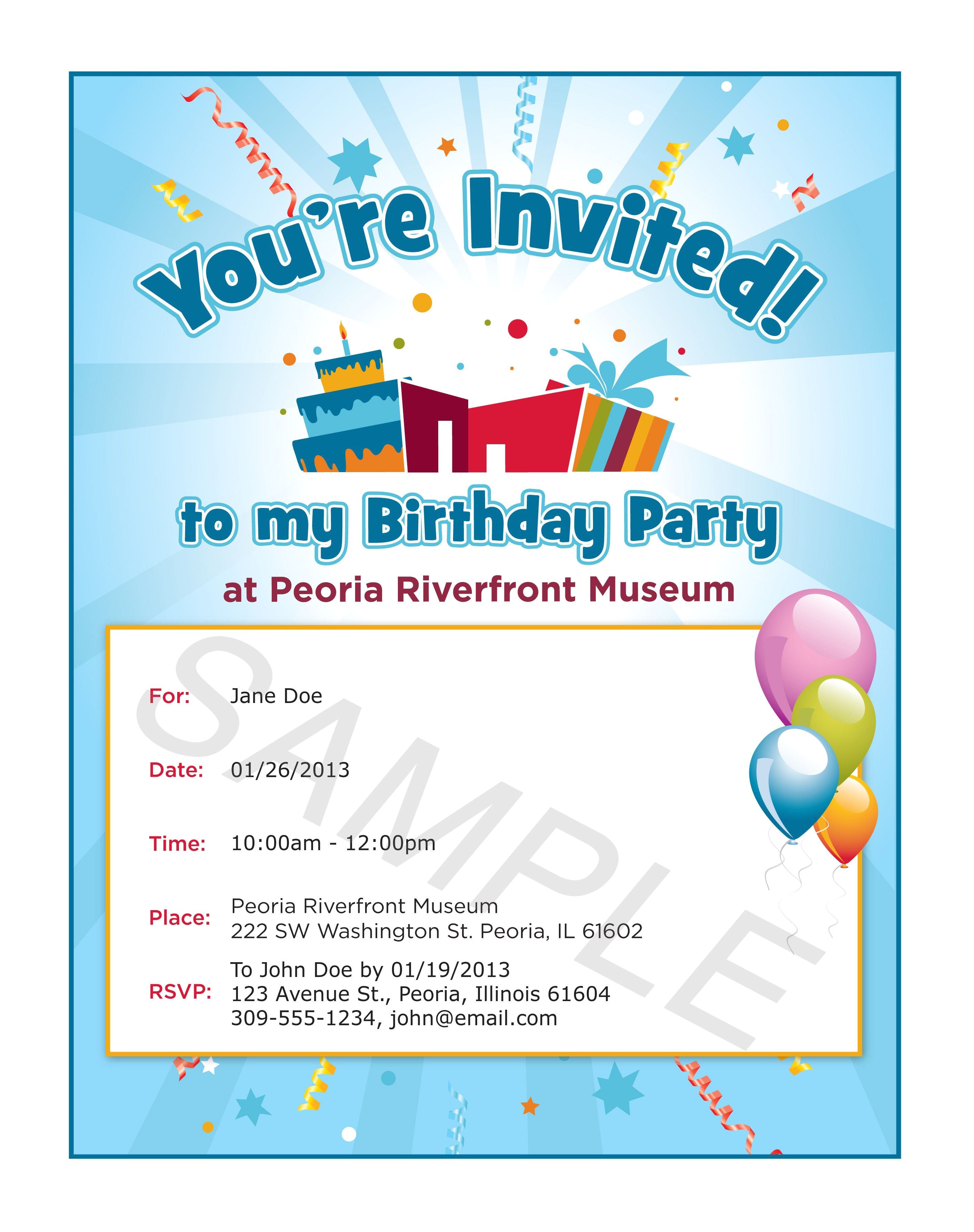 Rsvp for Birthday Party Invitation Sample Delectable Birthday Invitation Http Www