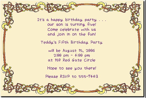 Rsvp for Birthday Party Invitation Sample Western Cowboy Birthday Party Invitation Rsvp Cards and