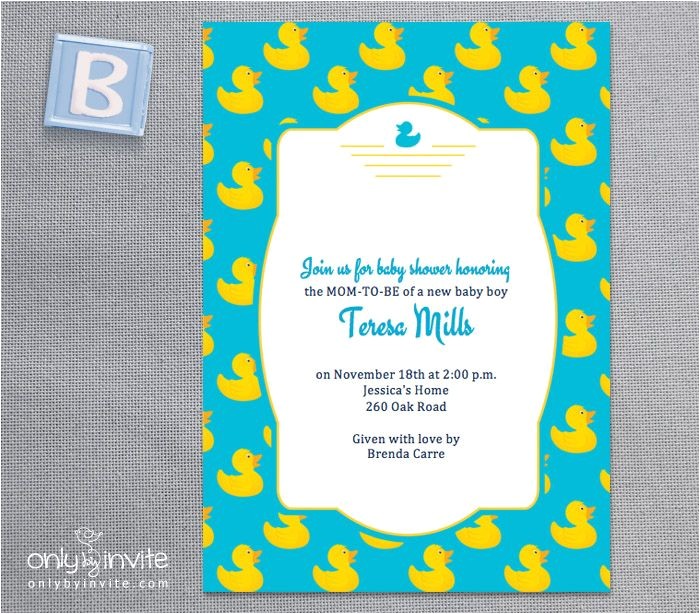 Rubber Ducky Baby Shower Invitations Template Free 7 Best Of Rubber Ducky Printable Template Free