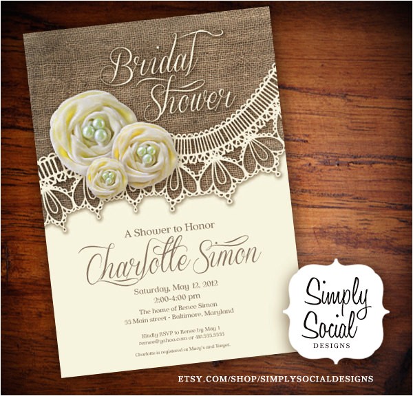 Rustic Bridal Shower Invitations Etsy Rustic Bridal Shower Invitations Etsy Images