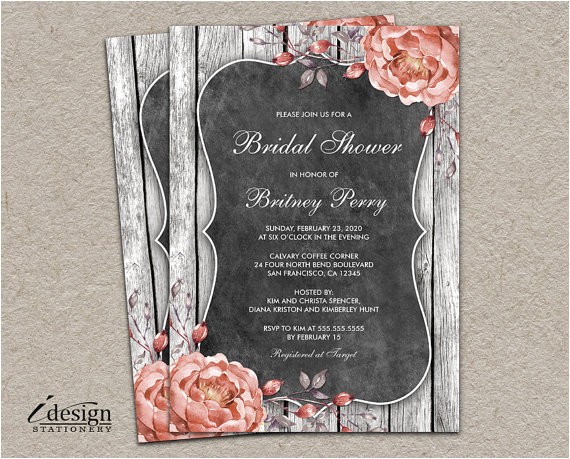 Rustic Bridal Shower Invitations Etsy Rustic Vintage Bridal Shower Invitation Diy Printable Barn