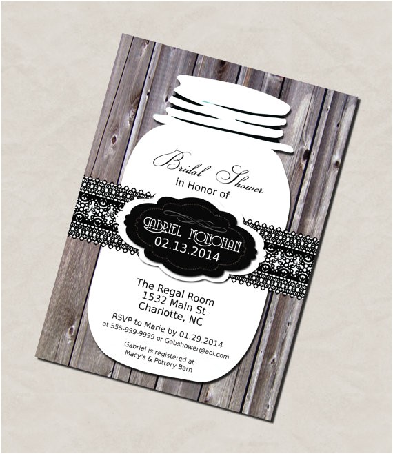 Rustic Bridal Shower Invitations with Matching Recipe Cards Printable Bridal Shower by Goosecornergreetings On Etsy