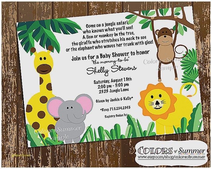 Safari themed Baby Shower Invitation Templates Baby Shower Invitation Awesome Giraffe Baby Shower