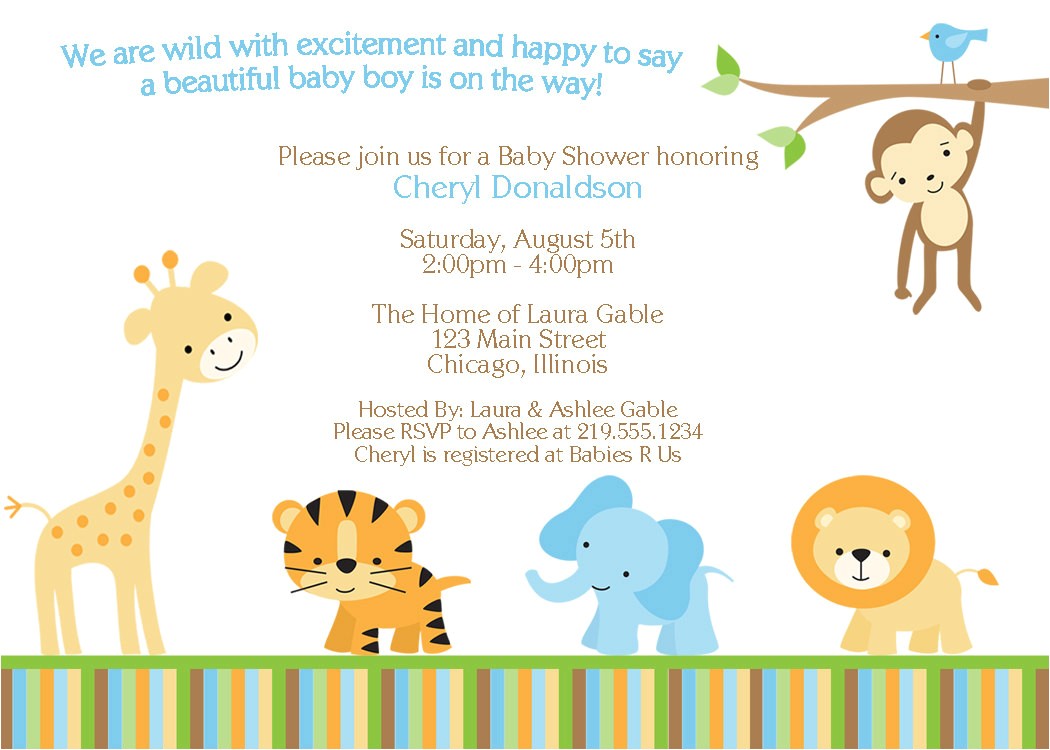 Safari themed Baby Shower Invitation Templates Having A Baby Shower Don T for the Invitations