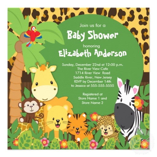 Safari themed Baby Shower Invitation Templates Safari themed Baby Shower Ideas