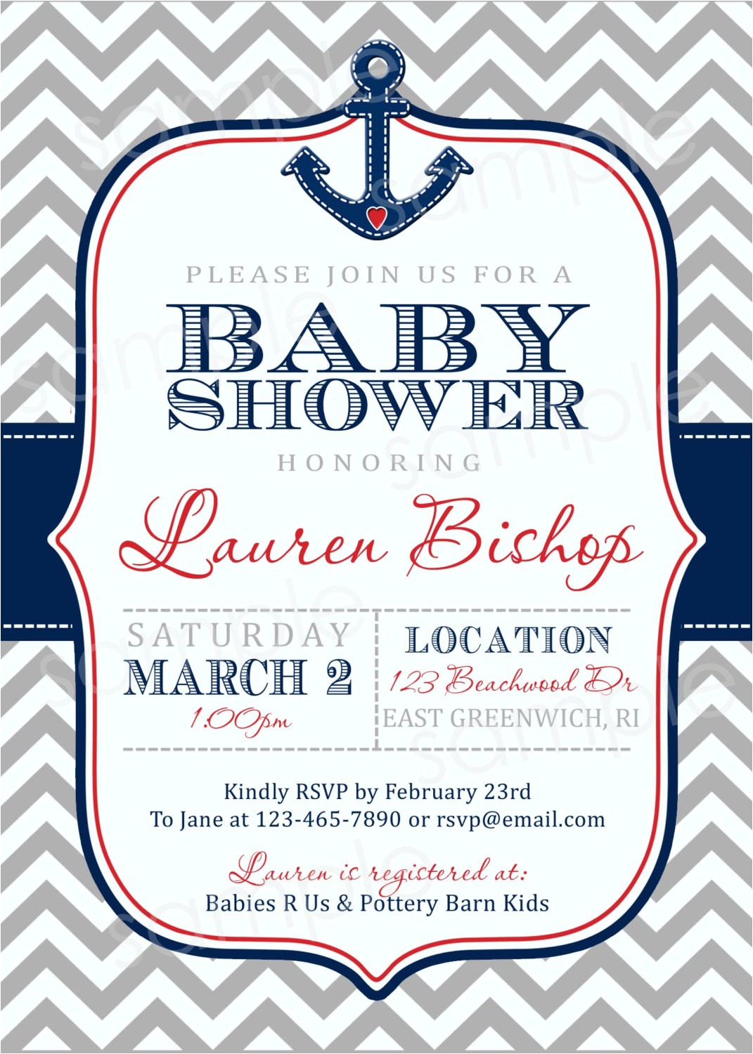 Sailor themed Baby Shower Invitations Baby Shower Invitations Cheap Nautical theme Baby Shower