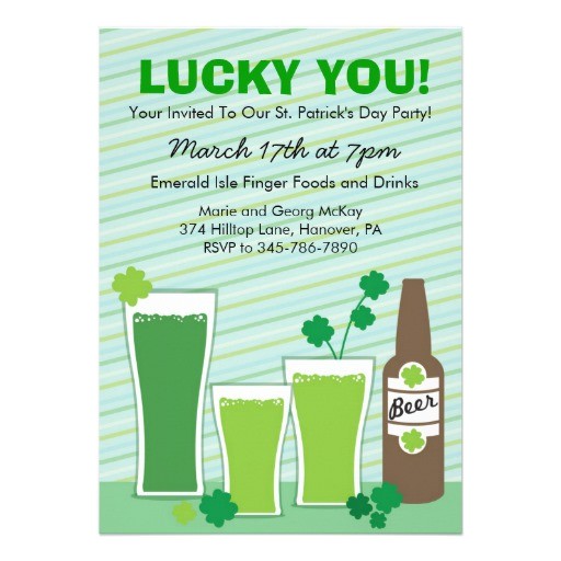 Saint Patrick S Day Party Invitations St Patricks Day Celebration Party Invitations 5 Quot X 7