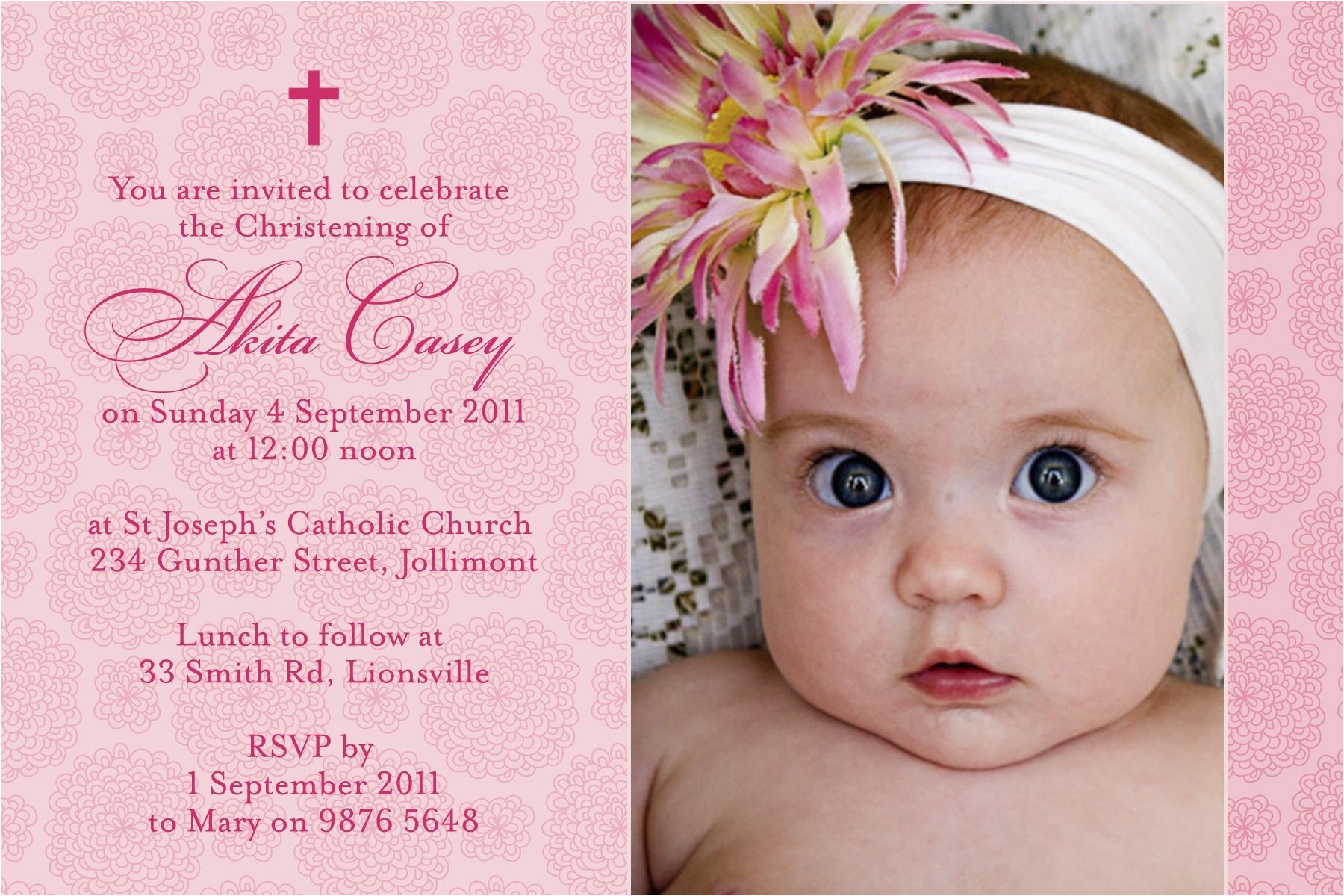 Sample Baptismal Invitation Sample Invitation Baptism Best Baptism Invitation