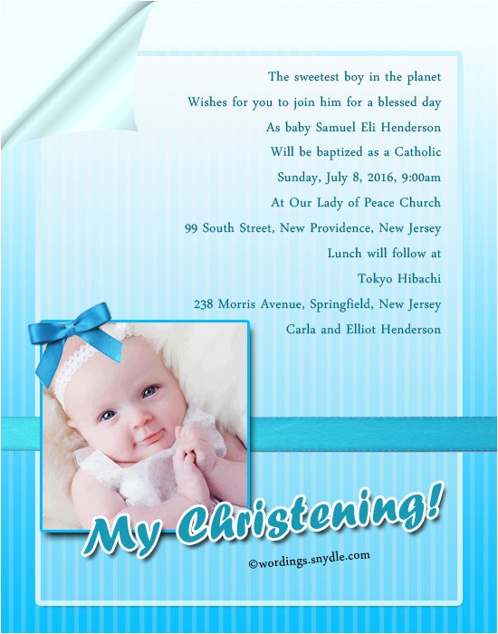 Sample Baptismal Invitation Wording Baptism Invitation Wording Samples Wordings and Messages