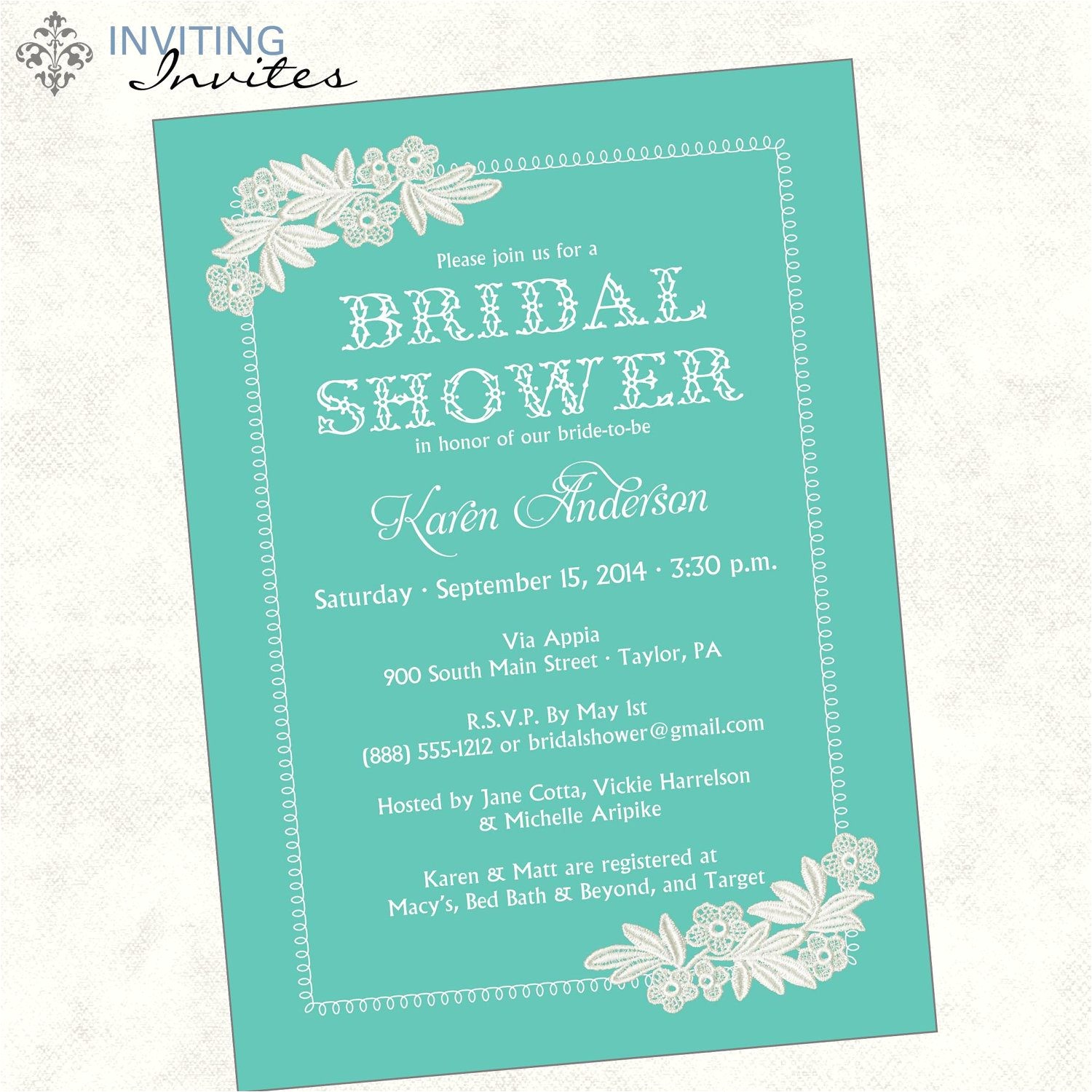 Sample Bridal Shower Invitation Wording Bridal Shower Invite Bridal Shower Invite Wording Card