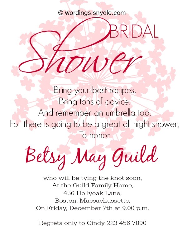 Sample Bridal Shower Invitation Wording Invitation Regrets Sample Gallery Invitation Sample and
