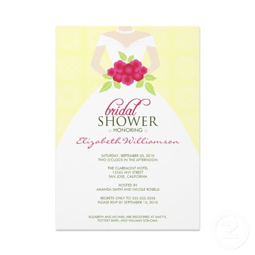 Sample Bridal Shower Invites Sample Bridal Shower Invitations Wording