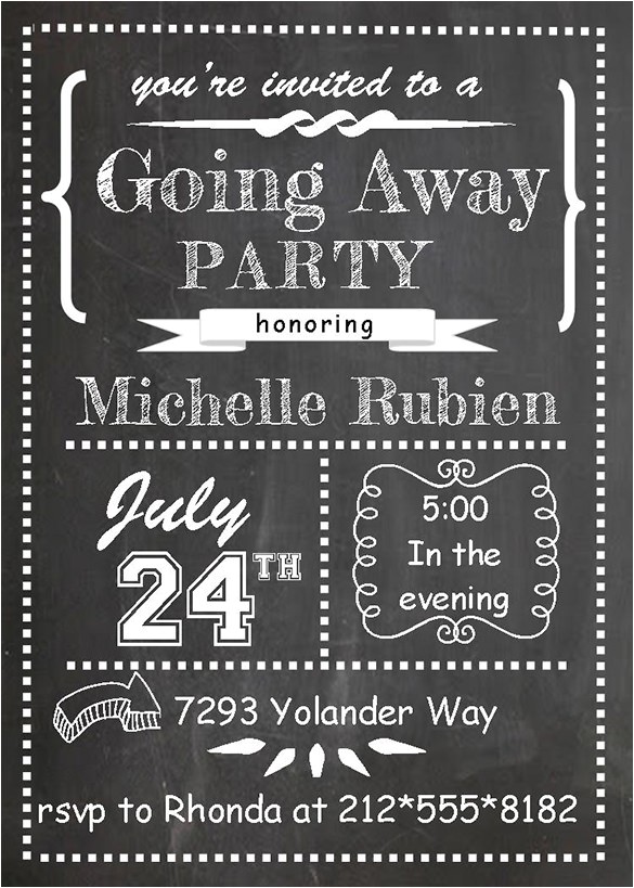 Sample Going Away Party Invitation Farewell Party Invitation Template 29 Free Psd format