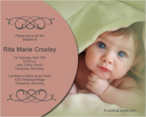 Sample Invitation Card for Baptism Baptism Invitation Wording Samples Wordings and Messages