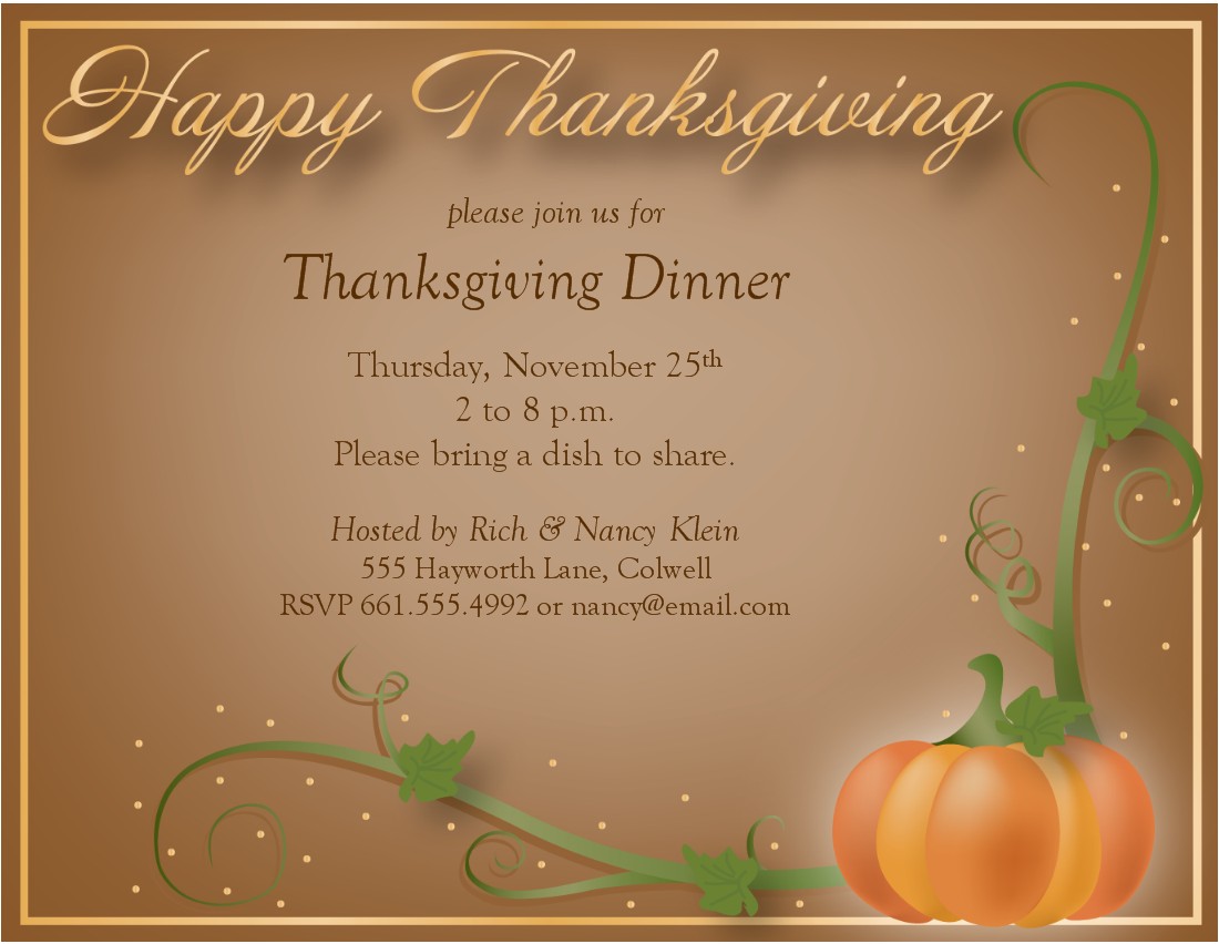 Sample Invitation for Thanksgiving Party Elegant Thanksgiving Invitations Templates – Happy Easter