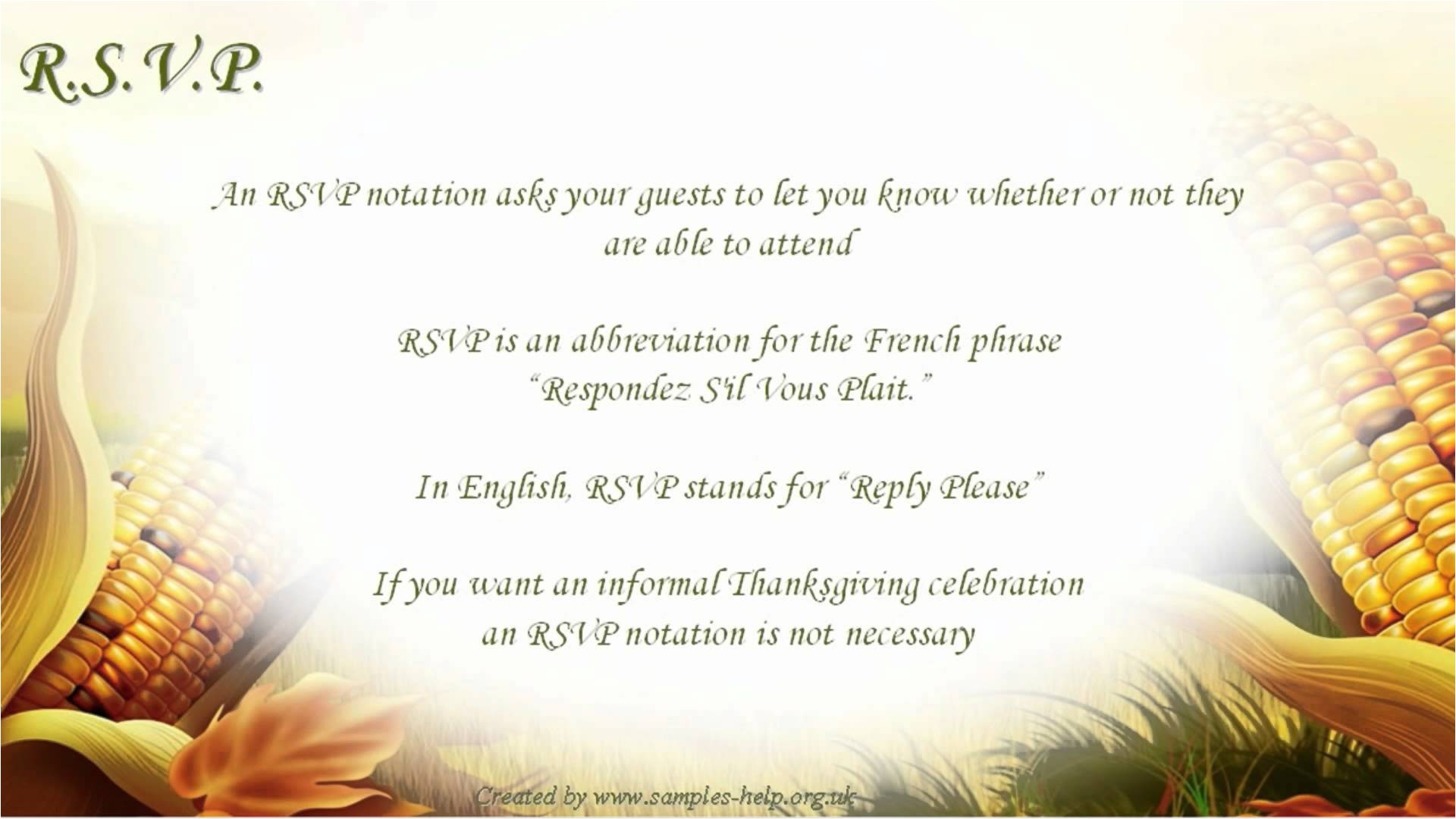 Sample Invitation for Thanksgiving Party Sample Thanksgiving Invitations – Happy Easter