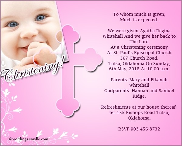Sample Text for Baptism Invitation Christening Invitation Text Cobypic