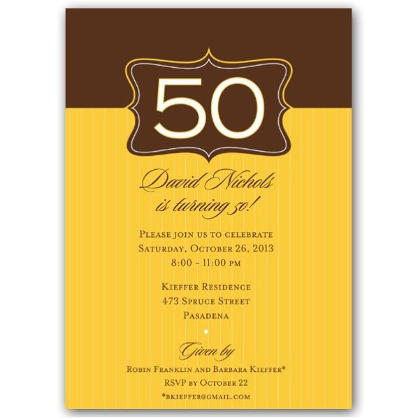 Sample Wording for 50th Birthday Party Invitation 50th Birthday Invitation Wording Samples