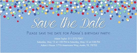 Save the Date Invitation Wording for Birthday Party Free Save the Date Invitations and Cards