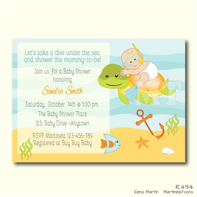 Sea themed Baby Shower Invitations Custom Under the Sea Baby Shower Invite Ocean theme Baby Sea themed Baby Shower Invitations Custom Under the Sea Baby Shower Invite Ocean theme Baby