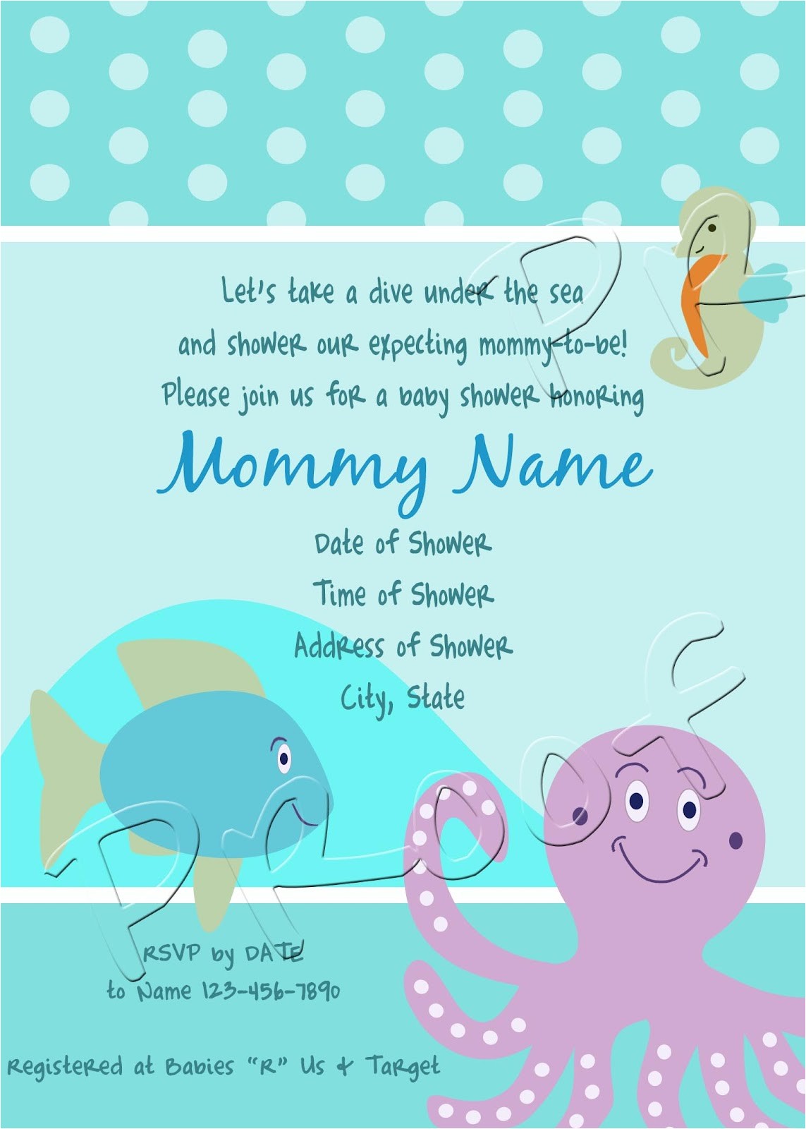 Sea themed Baby Shower Invitations Fanci Prints by Tiffany Ocean themed Baby Shower Invitation Sea themed Baby Shower Invitations Fanci Prints by Tiffany Ocean themed Baby Shower Invitation