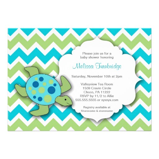 Sea Turtle Baby Shower Invitations Cute Sea Turtle Baby Shower Invites Neutral Gender