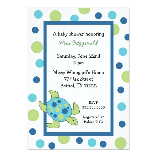 Sea Turtle Baby Shower Invitations Sea Turtle Baby Shower Invitation Boy or Girl