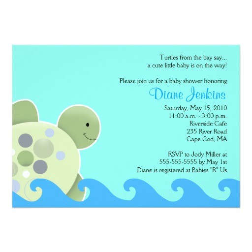 Sea Turtle Baby Shower Invitations Turtle Reef Seaturtle 5×7 Baby Shower Invitation